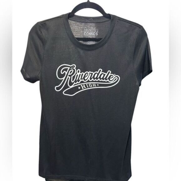 NWOT Archie Comics Black Short Sleeve Graphic Tee Shirt - Riverdale High- Size M - Picture 1 of 5
